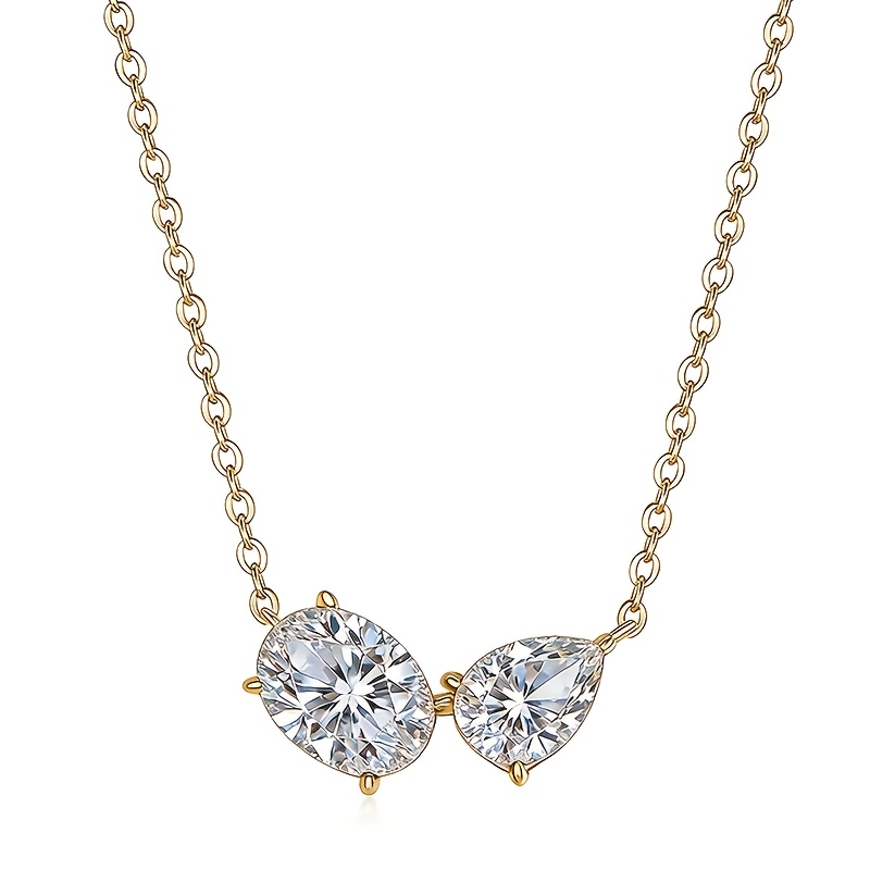 Women's 925 Silver Moissanite Pendant Necklace — Everyday Style